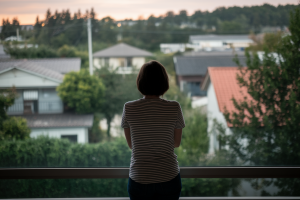 personne-fenetre-dos-quartier-residentiel