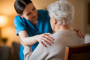 soignant-personne-agee-interieur-flou