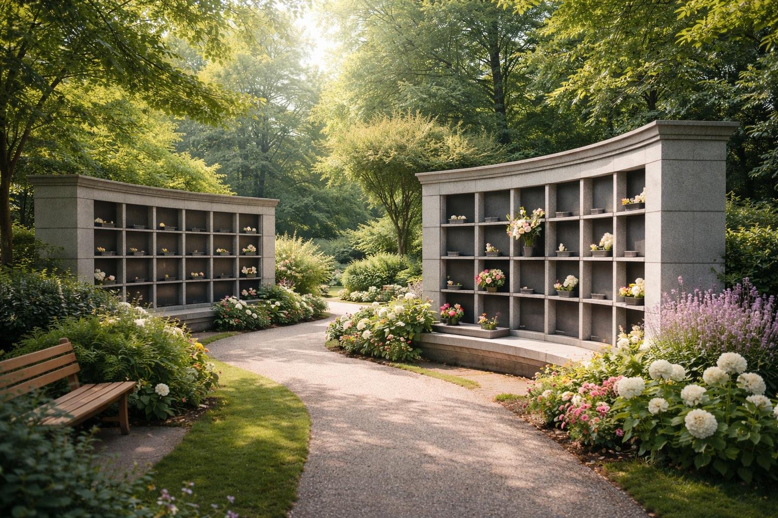 columbarium-moderne-jardin-verdoyant-fleurs