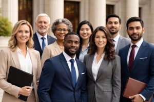 groupe-divers-tenue-professionnelle-batiment-judiciaire