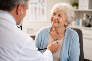 medecin-blouse-stethoscope-personne-agee