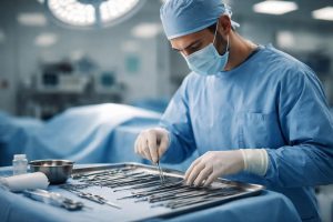 professionnel-sante-masque-instruments-medicaux