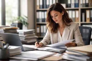 personne-bureau-moderne-dossiers-etageres