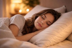 femme-endormie-oreiller-chambre-douillette