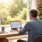 personne-bureau-maison-ordinateur-jardin