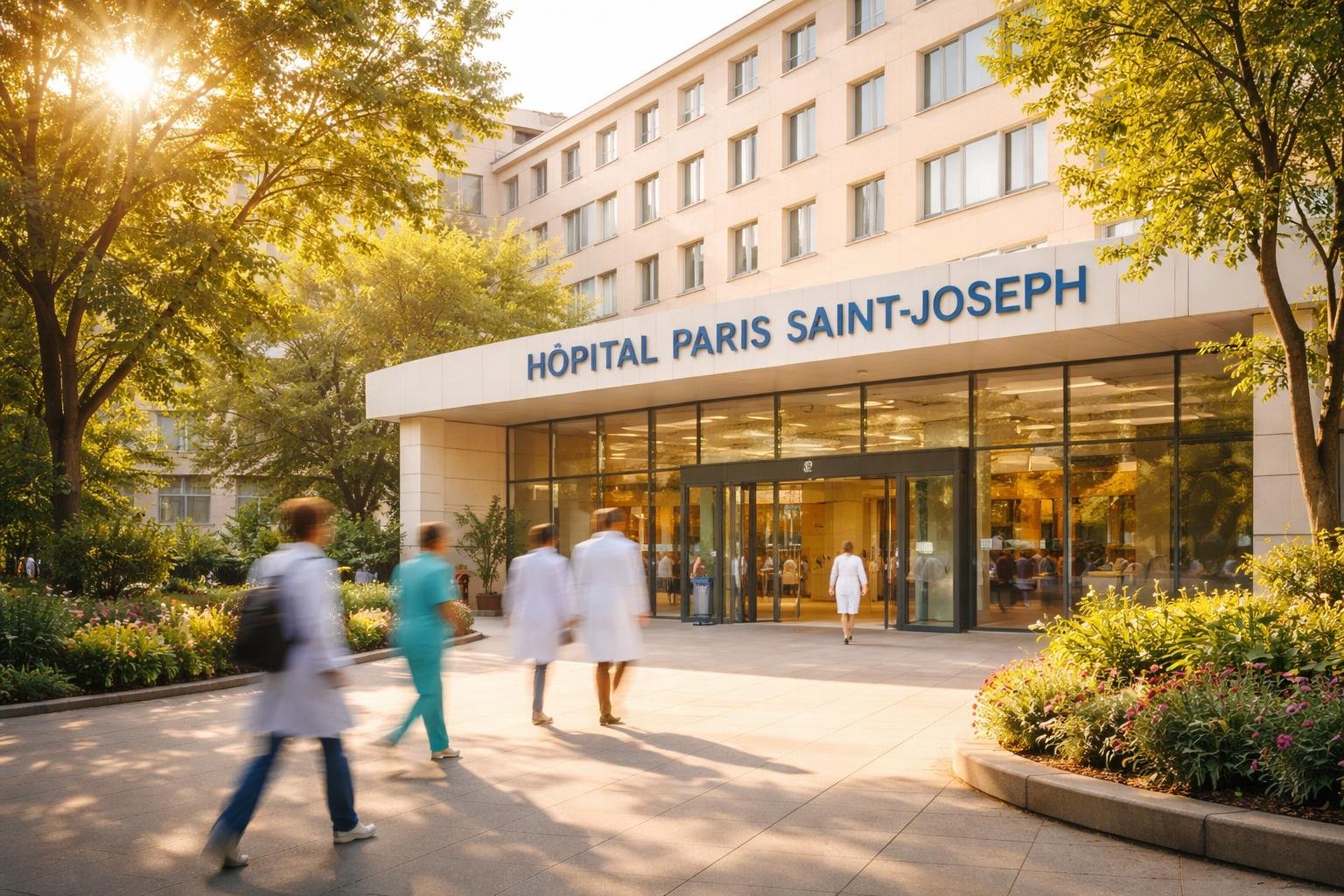 facade-hopital-medecins-infirmieres-arbres