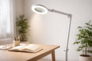 lampe-loupe-moderne-livre-table