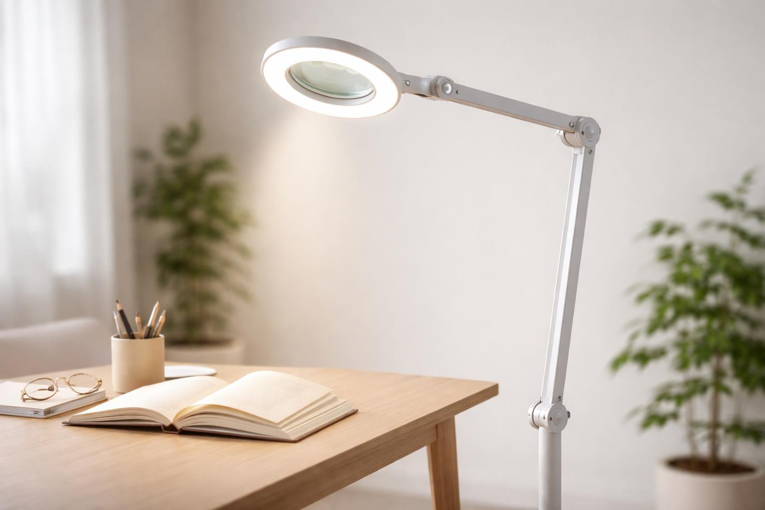 lampe-loupe-moderne-livre-table