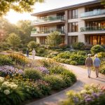 batiment-moderne-jardins-luxuriants-allees-fleuries