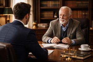 avocat-costume-personne-agee-bureau